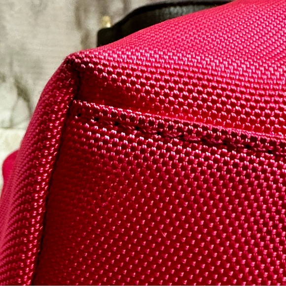 Bold Pink Large Durable Nylon Hobo Tote Bag Single Strap Everyday Multi Pockets - Picture 8 of 14